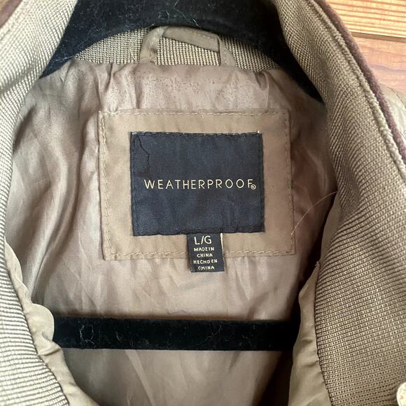 Weatherproof green quilted nylon jacket size Large - Picture 3 of 4